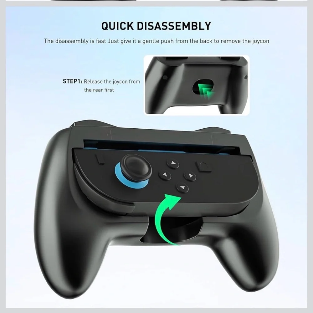 💜1Pack Comfort Hand Grips for Nintendo Switch 2 Controllers,